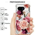 thumbnail image 4 of CoverON Phone Design For Google Pixel 8 Case, Clear Flexible Soft Rubber Slim TPU Cover, Peony Flower, 4 of 7