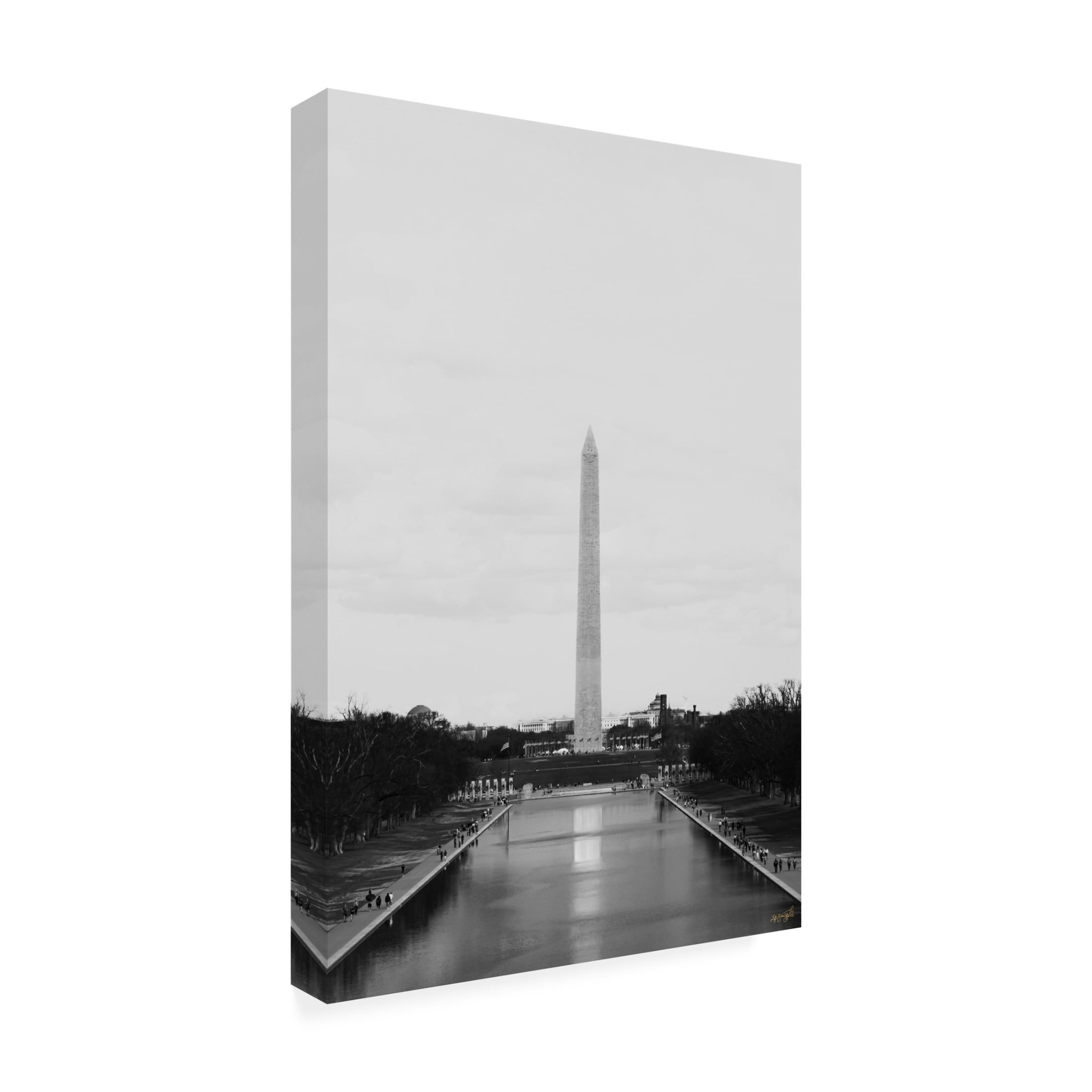 Canvas Wall Art - Life BeautifuLEE 'Washington DC Reflection' Wall Art for Living Room, Bedroom, or Office Décor by Trademark Fine Art - 22 x 32 Inches