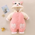 thumbnail image 1 of Mamelucos de bebé Mono con capucha Niños Niñas Polar Panda Snowsuit Onesies Recién nacido Invierno Cálido Trajes de manga larga ShuxiuWang 8390606319401, 1 of 1