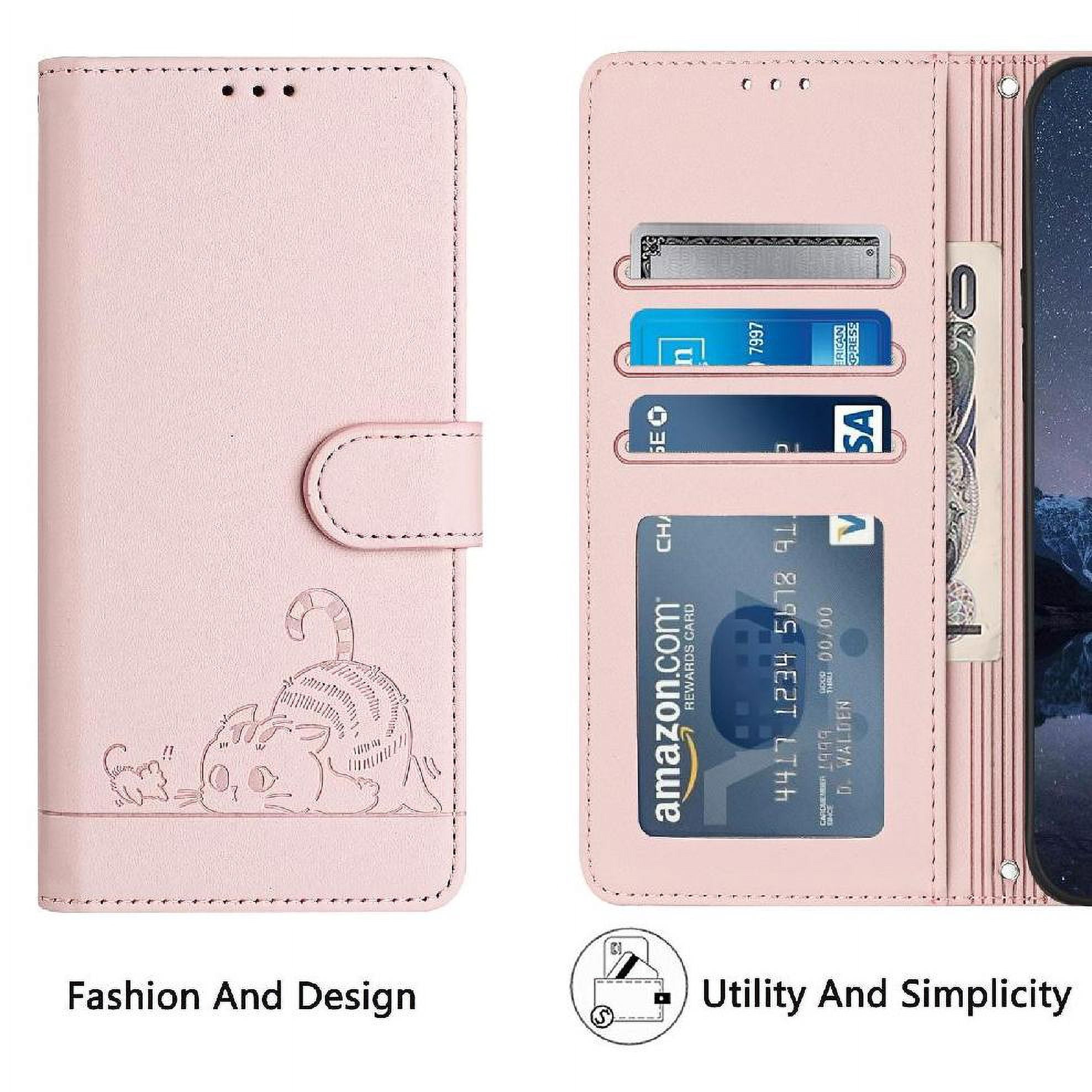 Flip case for GANGXUN BLU View 5 Wallet Case with Kickstand, Card Slots, RFID Block, Cat Design