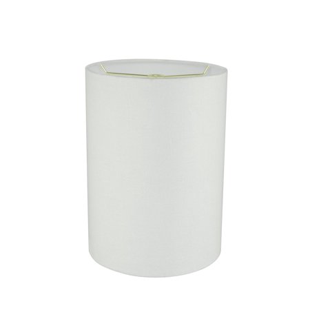 Aspen Creative 31261 Transitional Drum (Cylinder) Shaped Spider Construction Lamp Shade in White, 8" wide (8" x 8" x 11")