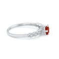 thumbnail image 3 of Petite Dainty Princess Cut Ring Garnet CZ 925 Sterling Silver Size 12, 3 of 4