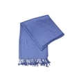 thumbnail image 4 of Sakkas 78" X 28" Rayon from Bamboo Soft Solid Pashmina Feel Shawl / Wrap / Stole - Steel Blue - One Size, 4 of 5