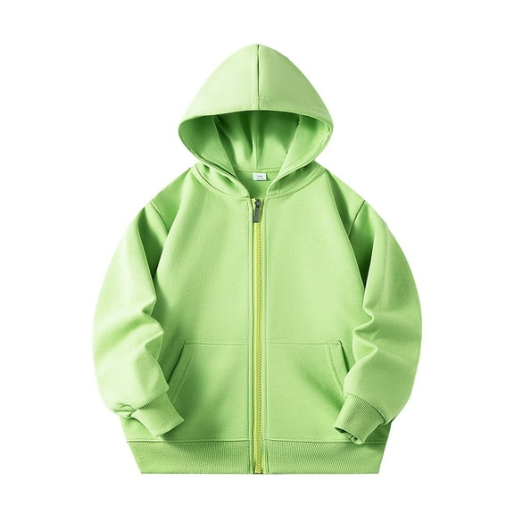 GYRATEDREAM Unisex Toddler Baby Zip-up Lightweight Hoodie Jacket Kids Spring Fall Long Sleeve Hooded Sweatshirts Coat with Patch Pocket Boys Girls Solid Color Outwear for 2-8 Years