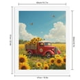 thumbnail image 2 of Paint By Numbers Kit for Adults Beginner - DIY Vintage Red Truck Sunflower Field Canvas Painting Kits for Adults, Frameless Paint By Number for Adults for Home Wall Decor 16x20 Inch, 2 of 7