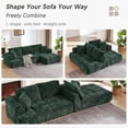 thumbnail image 4 of 108" W Modular Sectionals Sofa,Cloud Boneless Couch with Chaise,Chenille Tufted Deep Seat L Shaped Couch,Modern Compression Foam Sofa for Living Room Bedroom,No Assembly Required(Right Facing,Green), 4 of 14