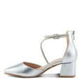 thumbnail image 2 of Patrizia Eluned Women’s Faux Leather Block Heel Pumps with Crystal Strap and Zipper Closure, 2 of 7