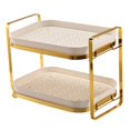 thumbnail image 2 of Estante de almacenamiento de 2 niveles, organizador de maquillaje para encimera, estante para , contenedor, taza, estante de secado, soporte para Blanco Macarena Estante de baño, 2 of 6