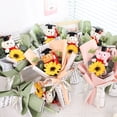 thumbnail image 3 of HaCpiu Graduation Gifts Sunflower Flowers Fresh Bouquet, Handmade Knitted Flower with Grad Plush Toy, Perfect Gift for Graduates Ceremonies, Mother's Day & Teacher Appreciation Present, 3 of 6