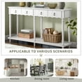 thumbnail image 3 of SEGMART Tall Console Table for Entryway, 59'' x 15'' x 33'' Accent Entryway Table with 4 Storage Drawers, Bottom Shelf, Solid Wood Frame and Legs, for Kitchen Dining Room, 220lbs, S9940, 3 of 9