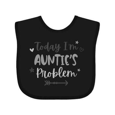

Inktastic Child Funny Today Im Aunties Problem Gift Baby Girl Bib