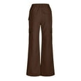 thumbnail image 6 of Sakmal Travel Pants Women with Pockets Cargo Brown Long Comfy Pants for Women S-XXL, 6 of 7