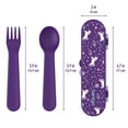 thumbnail image 5 of Bentgo Kids Utensil Set - Reusable Plastic Fork, Spoon & Storage Case - BPA-Free Materials, Easy-Grip Handles, Dishwasher Safe - Ideal for School Lunch, Travel, & Outdoors (Unicorn), 5 of 7