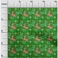 thumbnail image 1 of oneOone Cotton Poplin Twill Green Fabric Merry Christmas Fabric For Sewing Printed Craft Fabric By The Yard 56 Inch Wide-331, 1 of 4