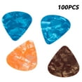 thumbnail image 3 of BESTSKY 100Pcs Guitar Picks,Designed for Shredding Guitar Accessories,Comfortable Grip Abs Material Guitar Pick,Multicolor9, 3 of 5