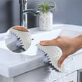 thumbnail image 1 of Cepillo limpiador de grietas Cepillo en forma de V con cerdas duras – Esquina, ranura y fregadero Cepillo para baldosas, ducha, lavabo – Plástico resistente, mango ergonómico, 16 cm, verde rojo, 1 of 6