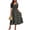 Black, variant on WRFWUL Womens Vintage Floral Midi Dress Puff Sleeve Square Neck Smocked Waist Tiered Ruffle Hem Flowy A Line Dress