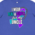 thumbnail image 4 of Inktastic Suicide Prevention I Wear Teal and Purple For My Uncle Youth T-Shirt, 4 of 5