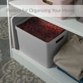 Simplify Large Vinto Storage Box with Lid in Grey Polypropylene