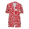 thumbnail image 5 of LEWKW 3 Piece Vacation Outfits for Women Flower Print Kimono Cardigan & Shorts Sets Summer Beach Lounge Wear Boho Floral Matching Cover up Suits, 5 of 6