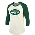 thumbnail image 2 of Men's Majestic Threads Ahmad Sauce Gardner Cream/Green New York Jets Player Name & Number Raglan 3/4-Sleeve T-Shirt, 2 of 3