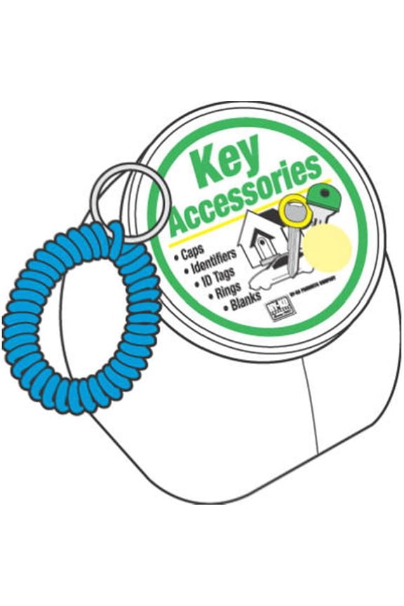 Products KT154 2.5 x 2 in. Wrist Coil Key Holder With Split Ring - 50 Pack