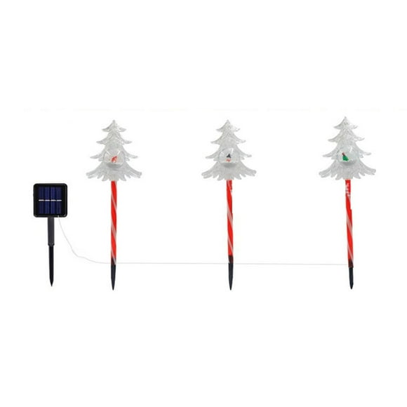 Outdoor Christmas Lights Solar Powered Star Tree Snowflake Floor Light with 3 Lighting Modes 50 cm 19.69 in IP55 Waterproof for Garden Patio