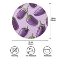 thumbnail image 4 of Round Plate Mat 15.4x15.4 Inchesx4 Placemat Table Mat Kitchen Mat Coffee Mat Fabric Thick, Strong Wear-Resistant, Heat Resistance Purple Eggplant, 4 of 7