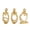 Golden, variant on YEAUEME 3Pcs Abstract Thinker Figurine Mini Sitting Thinker Resin Statue Sculpture Living Room Home Office Bookshelf Desktop Decoration Ornament