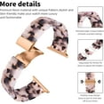thumbnail image 2 of Tianle Compatible with Resin Apple Watch Band 40mm 38mm 41mm, Light Stainless Steel Buckle Resin Bracelet iWatch Bands for Apple Watch Series 9/8/7/6/5/4/3/2/1/SE Replacement Strap Pink Purple, 2 of 8