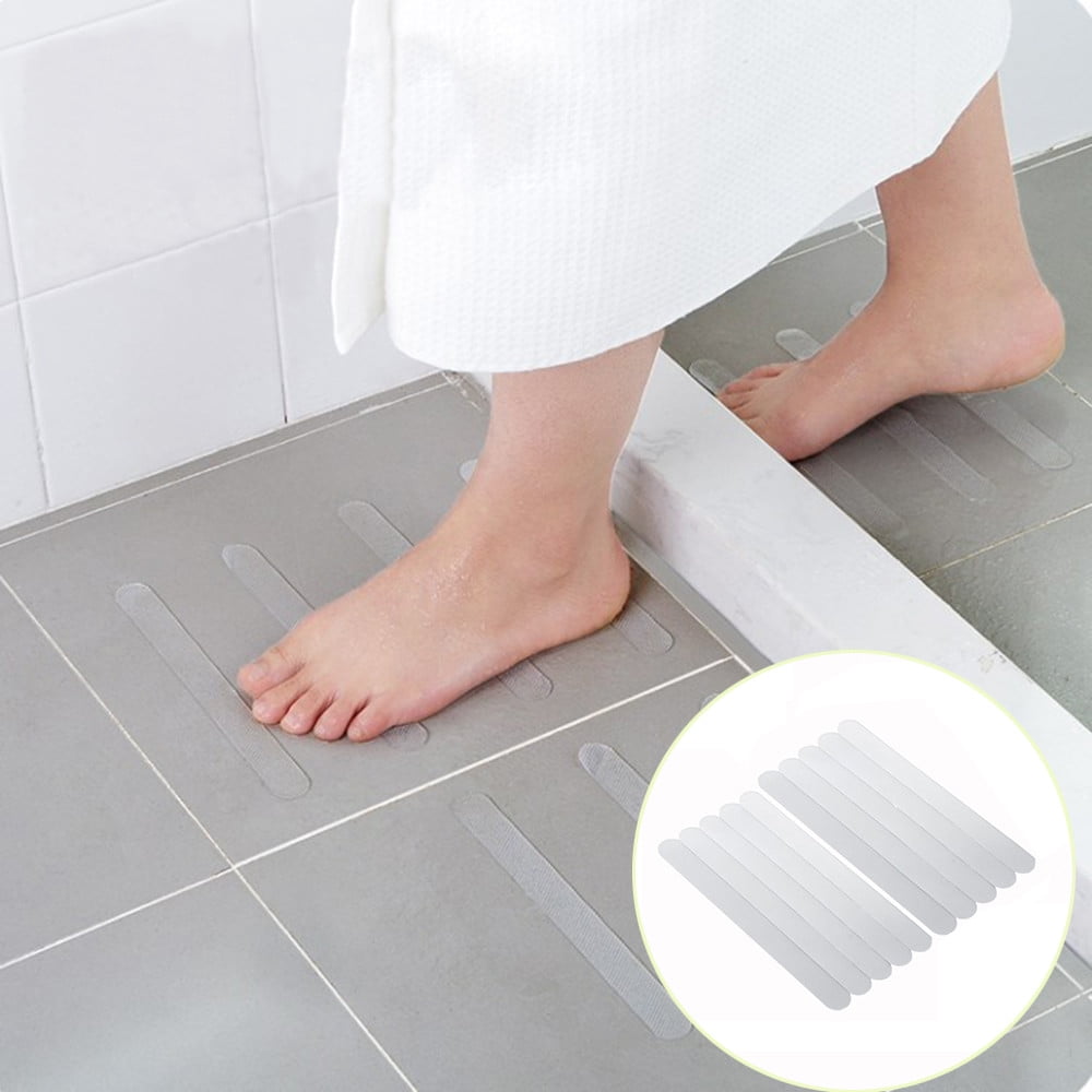 10PCS Anti-Slip Shower Stickers Bath Safety Stickers for Bathtubs Shower Floors