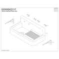 thumbnail image 4 of Kingston Brass GCKWS422117 Petra Galley 42" Cast Iron Wall Mount Kitchen Sink with Drainboard, White, 4 of 9