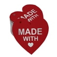 thumbnail image 1 of Inkdotpot 100 Pack Real Silver Foil Paper Tag Made With Love Wedding Favor Hang Tag, 1 of 6