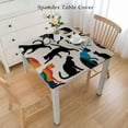 thumbnail image 2 of BANET Modern Tablecloth, Colorful Artwork of an in Normal City Life Image Print, Dining Room Kitchen Rectangular Table Cover White, 2 of 7
