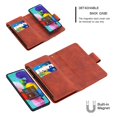 thumbnail image 2 of Zipper Stylish Style Leather Unique Shell for Samsung Galaxy A51 SM-A515 - Brown, 2 of 5
