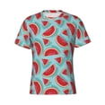 thumbnail image 4 of Vsdgher Watermelon Print Men's Dry Fit Mesh Athletic Shirts Moisture Wicking Tennis T-Shirt Tops, 4 of 9