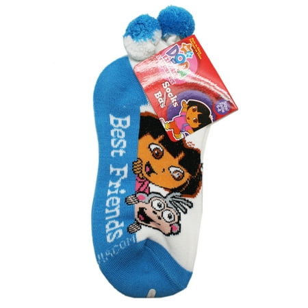 Dora the Explorer Best Friends Blue/White Kids Socks (1 Pair, Size (Best Dp For Girls)