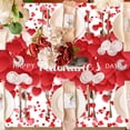 thumbnail image 2 of Happy Valentines Day Tablecloth,Red Love Heart Table Cloth,Table Cover for Dining Kitchen Decor Party,60x120, 2 of 5