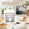 thumbnail image 2 of Servilleteros para Mesa Elegantes, Servilletero Negro, Porta Servilletas para Cocina, Restaurante, Cafetería y Bar, Servilletero Cuadrado para Mesa de Comedor, Escritorio. (Negro), 2 of 4