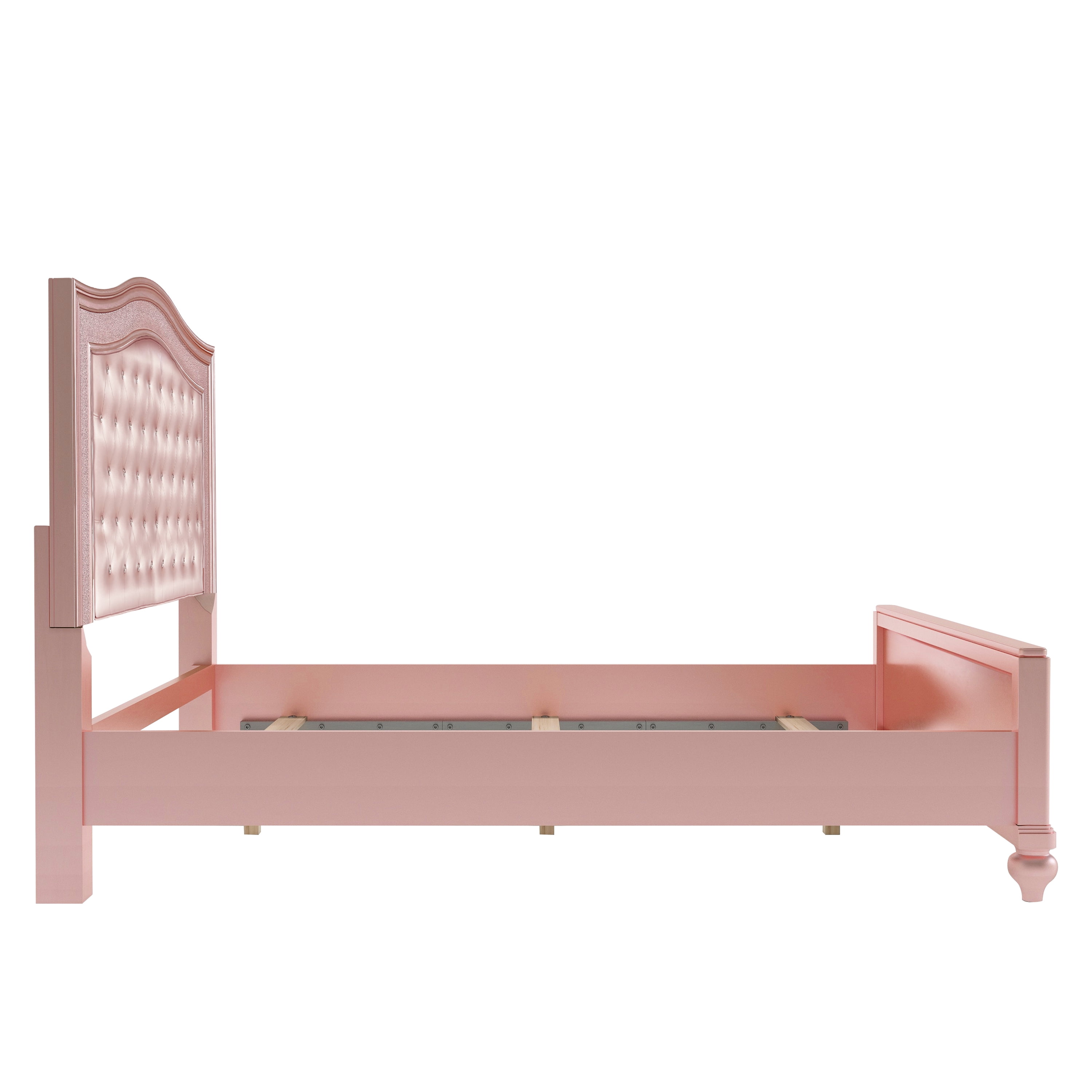 Furniture of America Mikke Contemporary Panel Bed, Full, Rose Gold