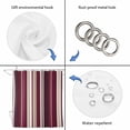 thumbnail image 5 of Rose Red Purple Stripes Waterproof Fabric Shower Curtain,Farmhouse Colorful Abstract Lines Waterproof Fabric Shower Curtain for Bathroom Bathtubs Shower Curtains with 12 Hooks Extra Long 72x96, 5 of 8