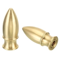 Uxcell 1.6" Tall Brass Lamp Finial Cap Knob 2 Set Lamp Screw Holder Tapped 1/4-27 Table Floor Lamp Shade Decorations Top