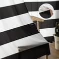 thumbnail image 5 of Black White Stripe, Sheer Curtains 72 Inches Long 2 Panels Set, Window Sheer Curtains for Living Room/Bedroom, Minimalistic Abstract Geometric Light Filtering Rod Pocket Curtain 52'' x 72'' x 2, 5 of 7
