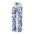 thumbnail image 3 of MKLEKYY Leggings de mujer de vestir, pantalones de yoga holgados con cintura alta y bolsillos, cintura elástica, estampados, pantalones largos informales 4995, 3 of 4