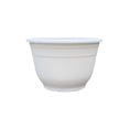 thumbnail image 3 of Plastic Plant Pot,Plant Pots Indoor,Planter Pot - Outdoor & Indoor Plant Pot with Drainage Hole & Plug - Rolled Rim Plastic Pots for Plants & Flowers - Decorative Plant Pot(White 6.5IN), 3 of 6