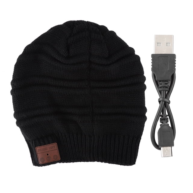 Gorros de punto inalámbricos Bluetooth, auriculares suaves y cálidos, auriculares de música, altavoz