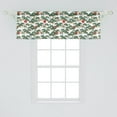 thumbnail image 2 of Ambesonne Ethnic Valance Pack of 2, Japanese Pattern Sun, 54"X18", Army Green and Vermilion, 2 of 3