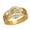 Gold, variant on Stainless Steel Cubic Zirconia Hollow Round Tree of Life Ring for Women Gold Size 9