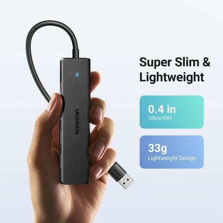 UGREEN USB3.0 ハブ 4ポートハブ 5Gbps高速転送 スリム軽量ハブ 4in1 USB ハブ MacBook/iMac/Surfa