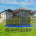 thumbnail image 7 of 12FT Trampoline with Basketball Hoop, 1.4MM Thickened Recreational Trampoline for Adults & Kids, Heavy Duty Outdoor Trampoline with Full Enclosure Net & Steel Ladder, 7 of 7